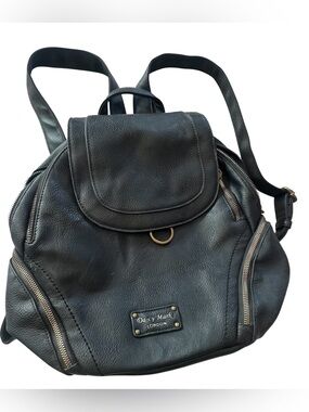 Darcy Marks London black leather mini backpack